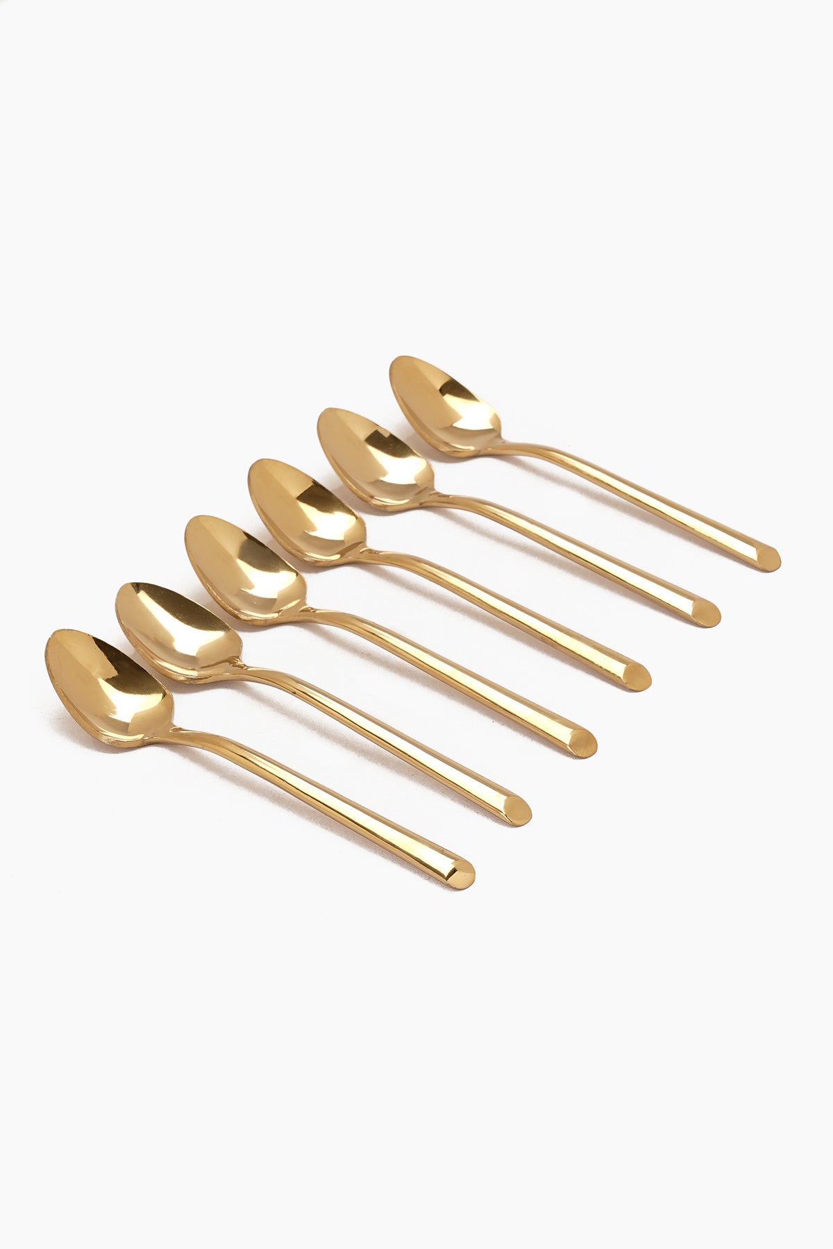 Tea Spoon Set - 6 Pcs - Gold