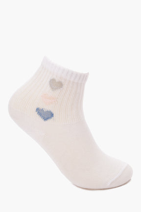 Girly Hearts Socks - 5 Pairs