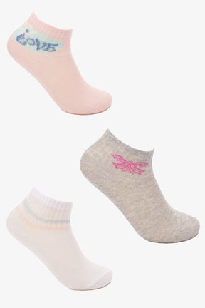 Girly Cotton Socks - 3 Pairs