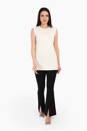 Viscose Sleeveless Long T-Shirt