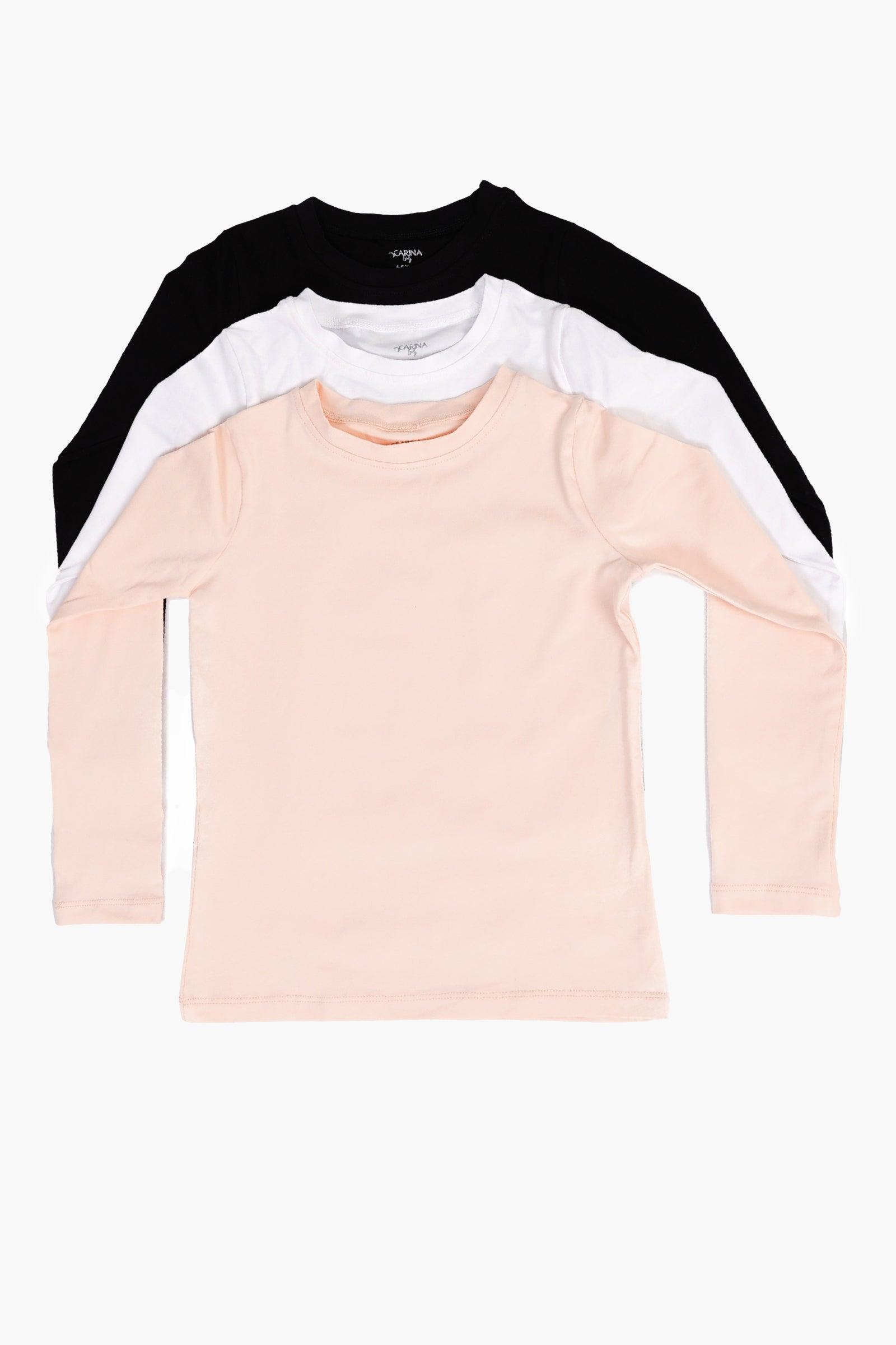 Pack of 3 Girly Long Sleeves Top - Carina - كارينا