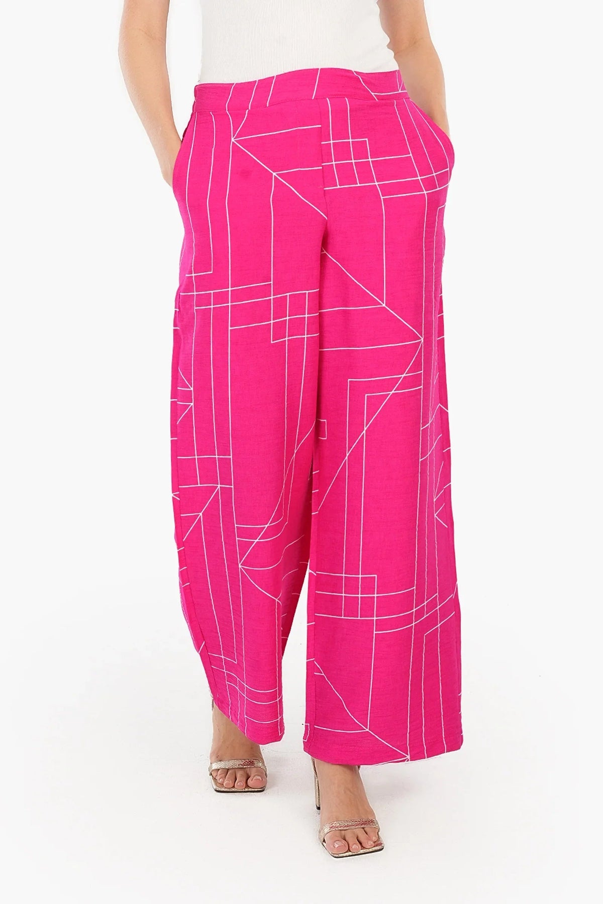 Lounge Pants with Geometric Pattern