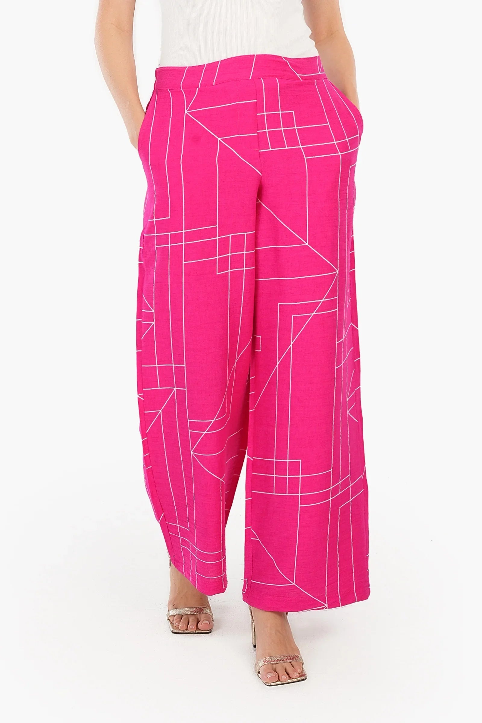 Lounge Pants with Geometric Pattern