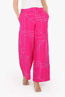 Lounge Pants with Geometric Pattern