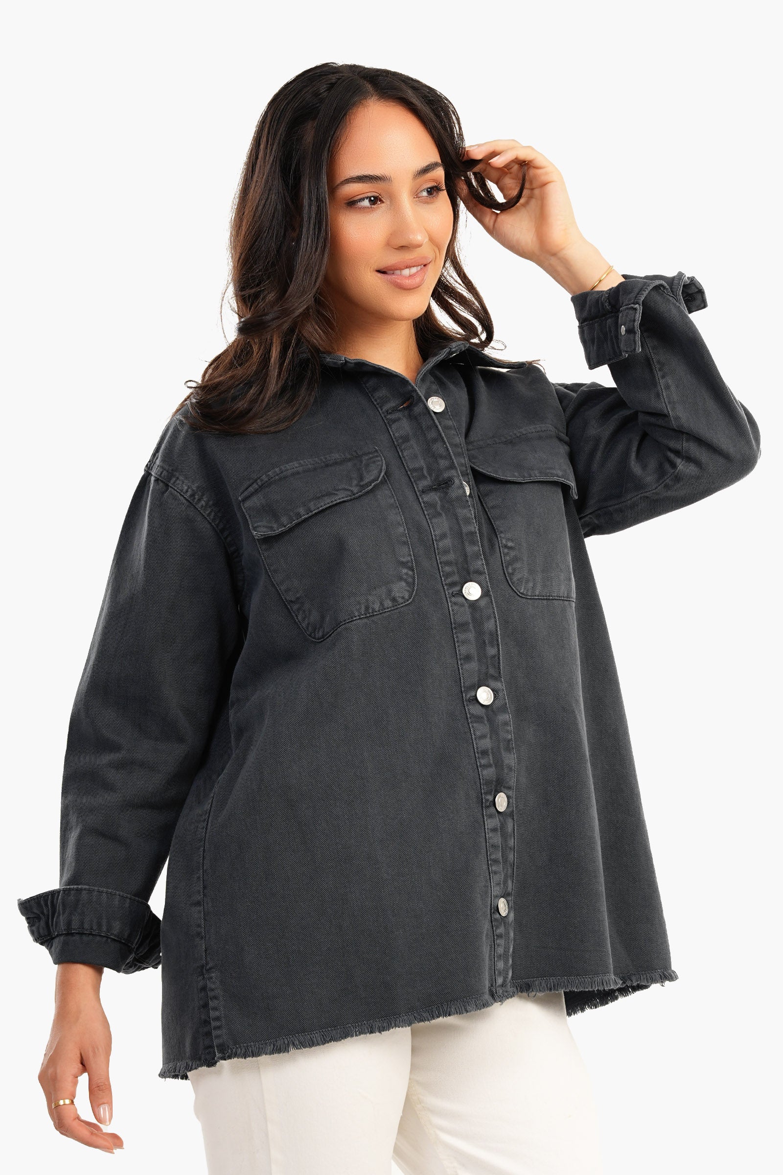 Denim Shirt with Chest Pockets