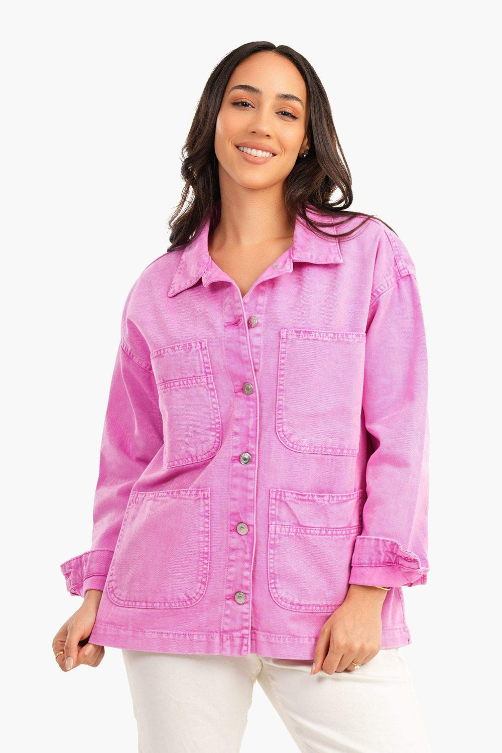 Denim Shirt with 4 Patched Pockets