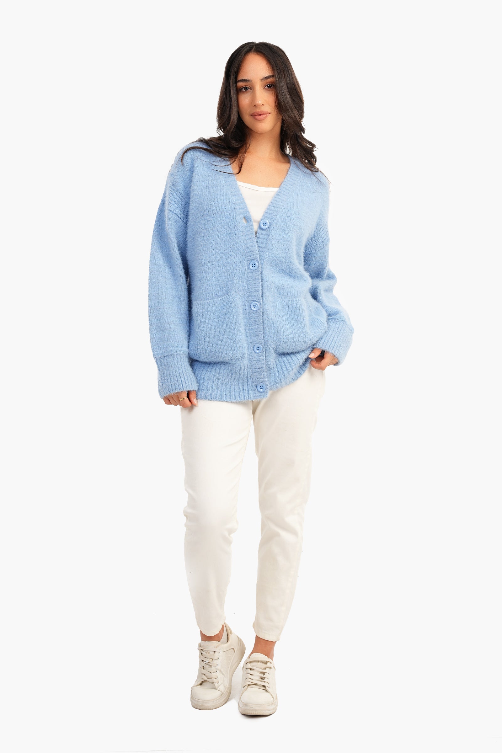 Knitted Drop Shoulder Cardigan