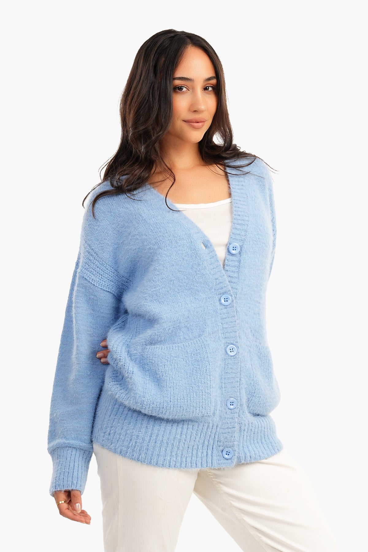 Knitted Drop Shoulder Cardigan