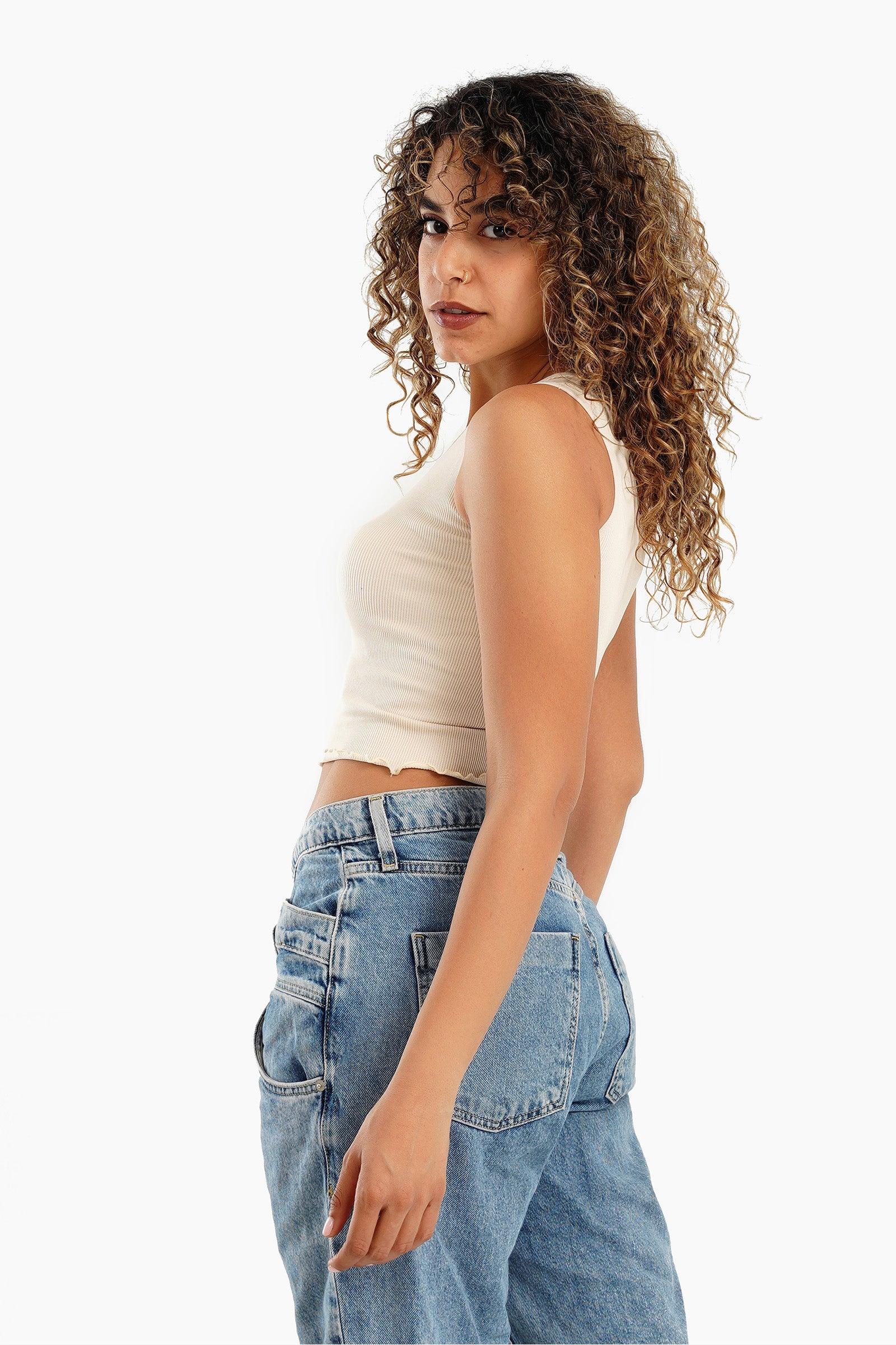 One Shoulder Cropped Top - Carina - كارينا