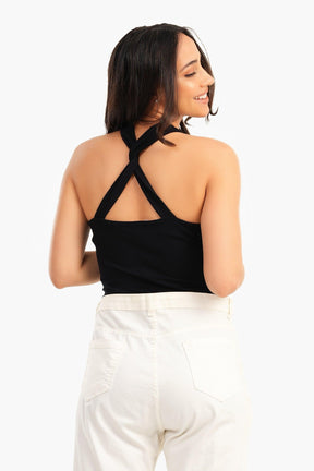 Cut-out High Neck Top - Carina - كارينا