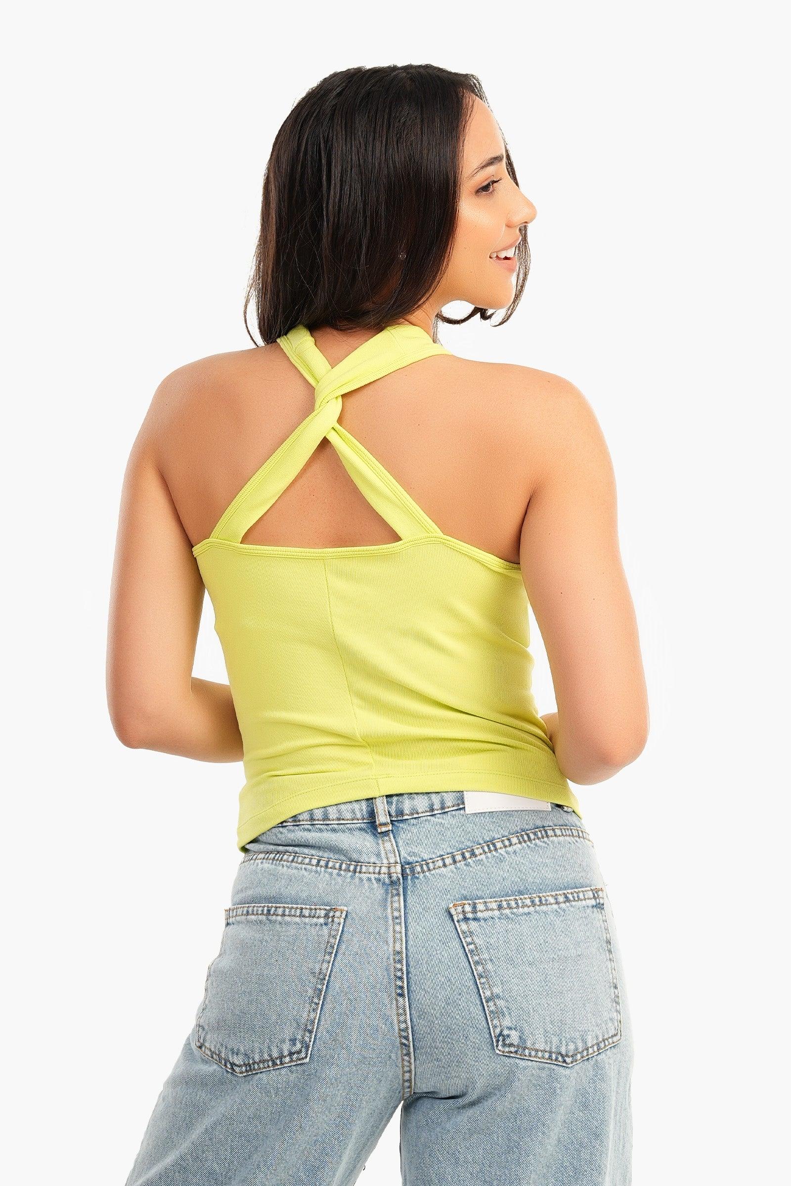 Cut-out High Neck Top - Carina - كارينا