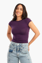 Crew Neck Cropped Top - Carina - كارينا