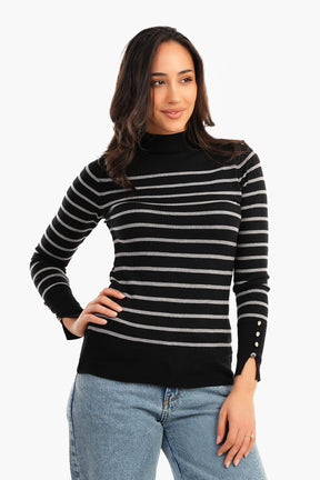 Pullover with Horizontal Stripes