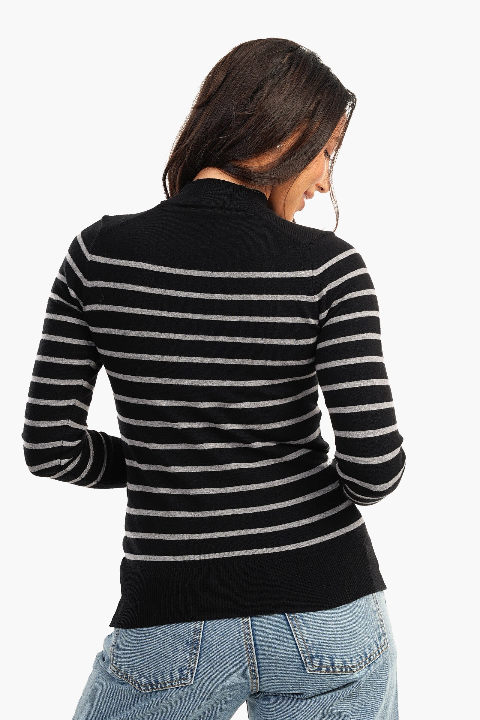 Pullover with Horizontal Stripes