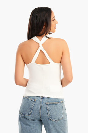 Cut-out High Neck Top - Carina - كارينا