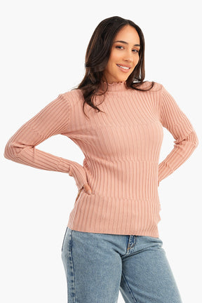 Ribbed Slim Fit Pullover