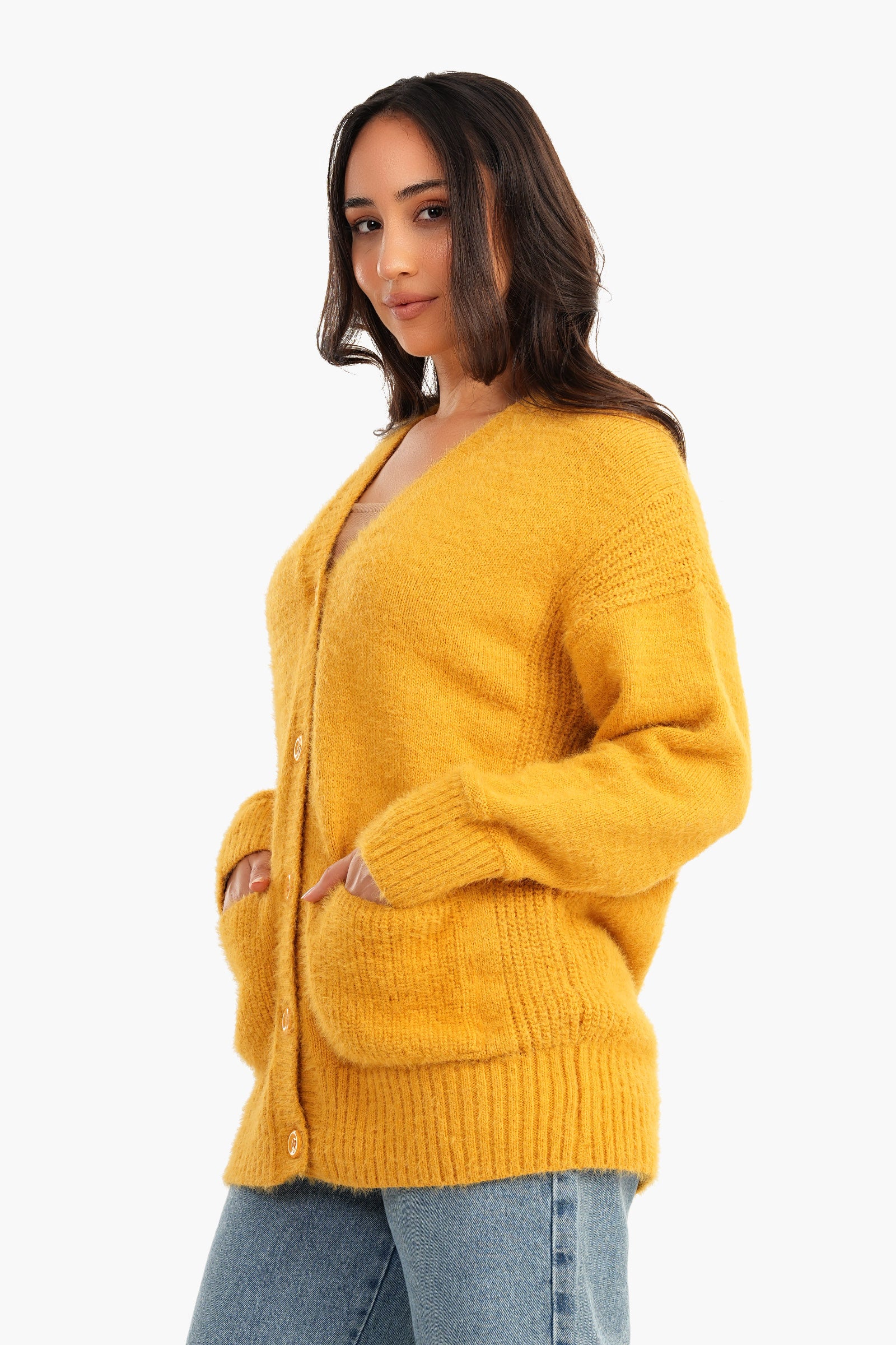 Knitted Drop Shoulder Cardigan