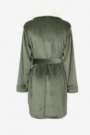Velvet Padded Robe with Belt