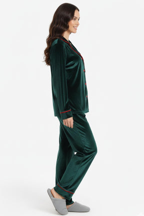 Pyjama Set with Contrast Piping