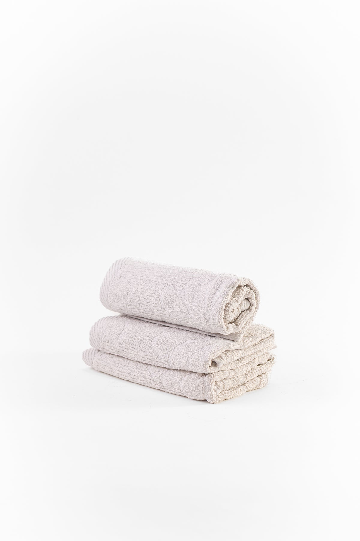 Flower Ribbed Towel Set - 3 Pcs