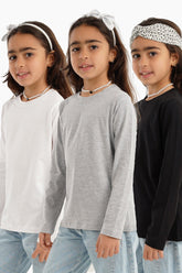 Pack of 3 Girly Long Sleeves Top - Carina - كارينا