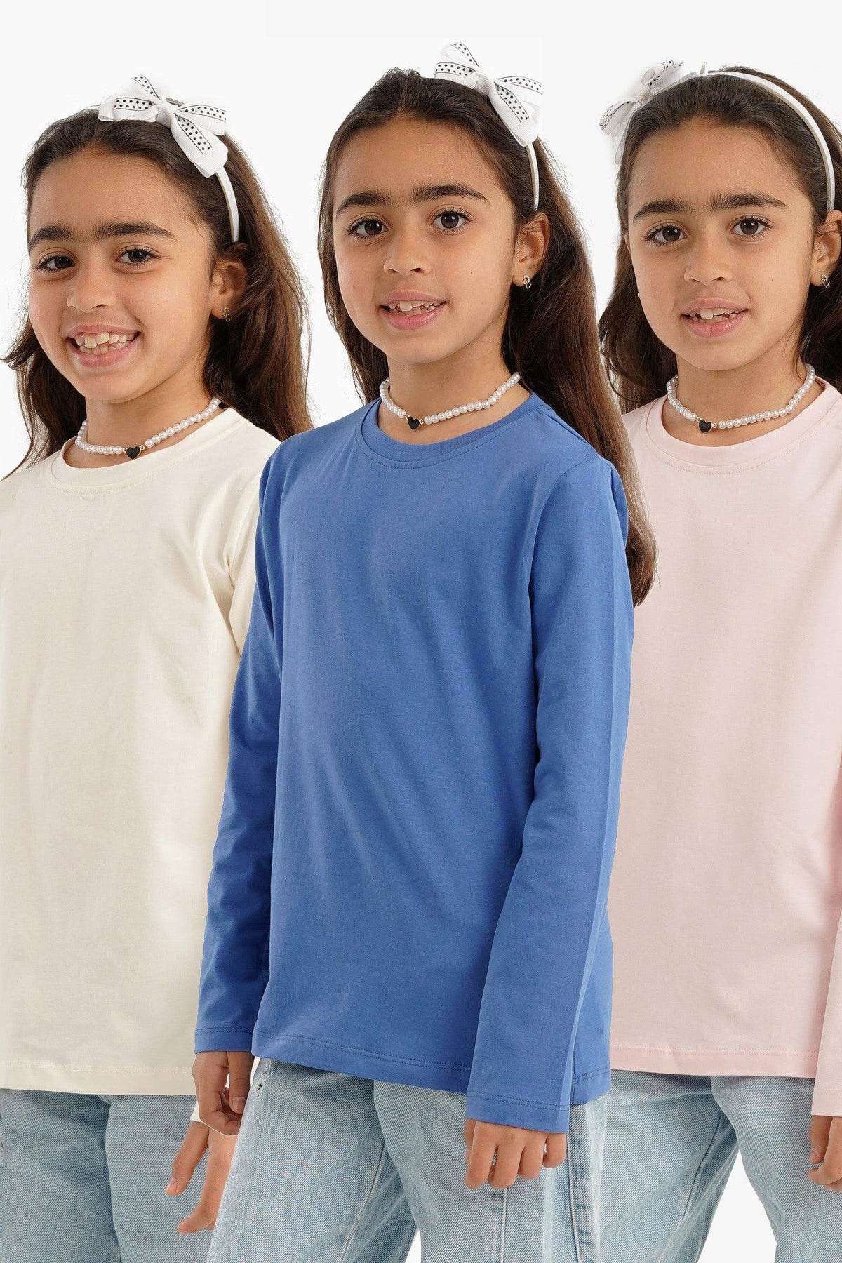 Pack of 3 Girly Long Sleeves Top - Carina - كارينا