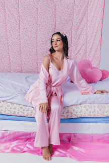 Soft Satin 3-Piece Pyjama Set