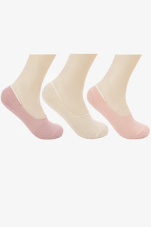 Cotton Invisible Socks - 3 Pairs - Carina - كارينا