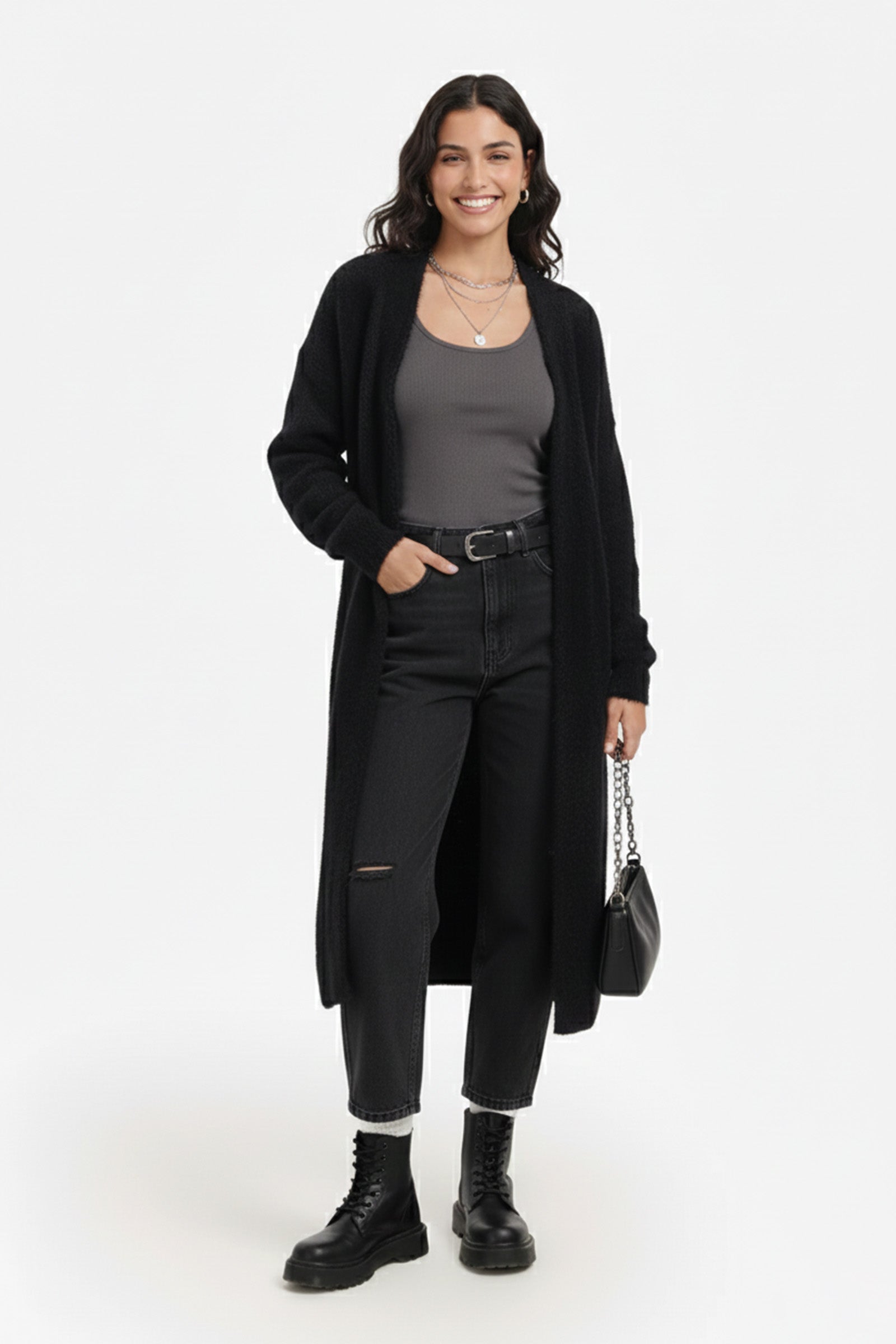 Open Neckline Cardigan