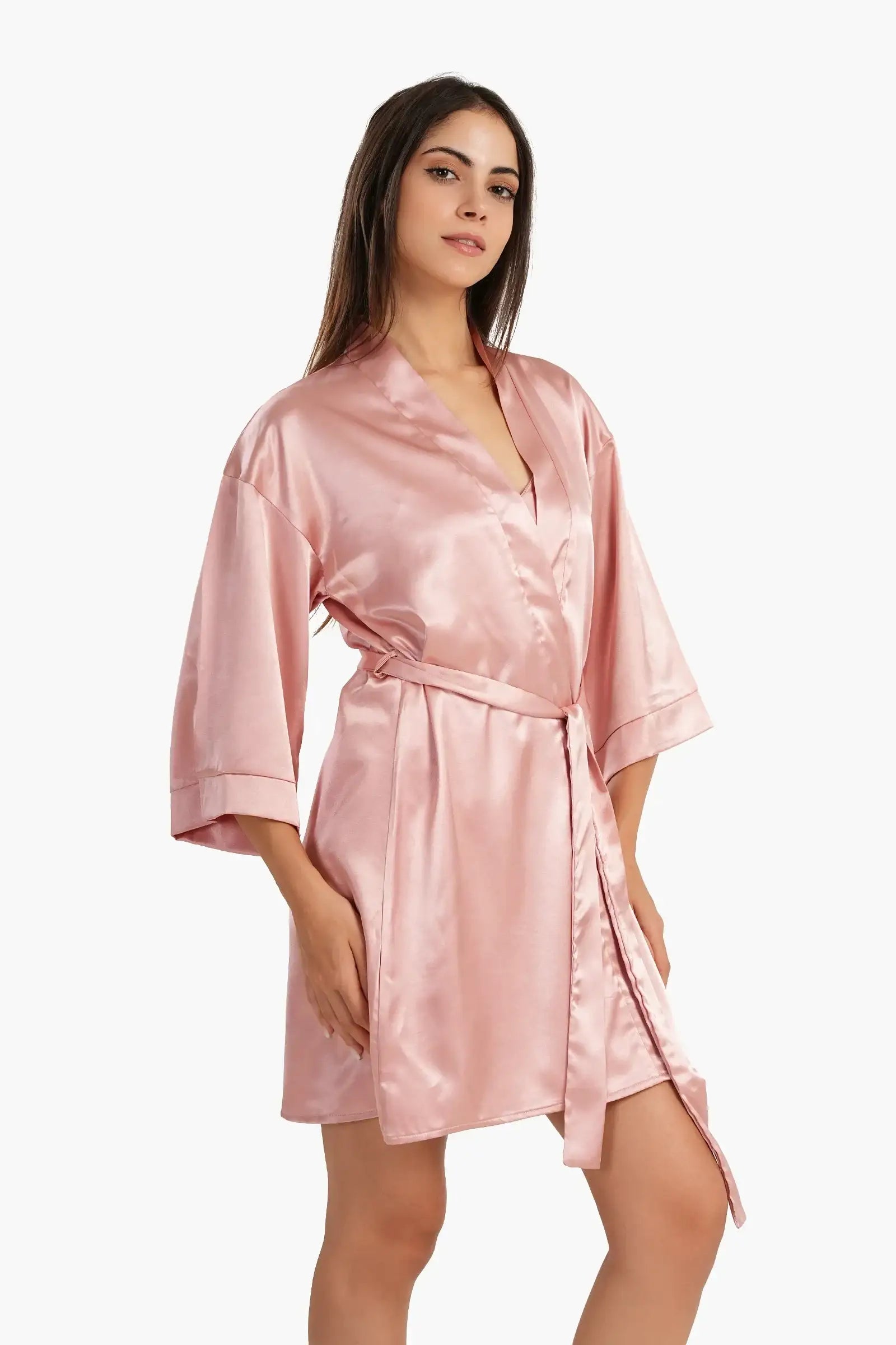Short Satin Robe Carina Wear – Carina Wear كارينا
