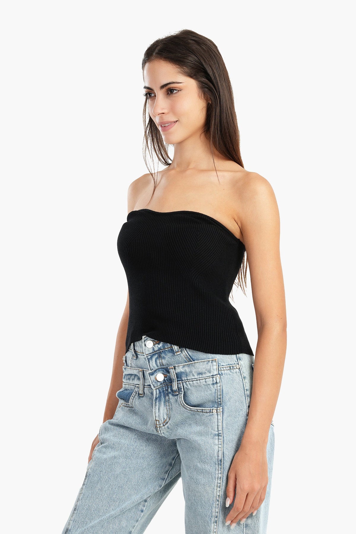 Strapless Trico Top