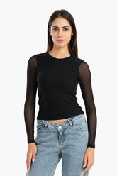 Black Top with Transparent Back