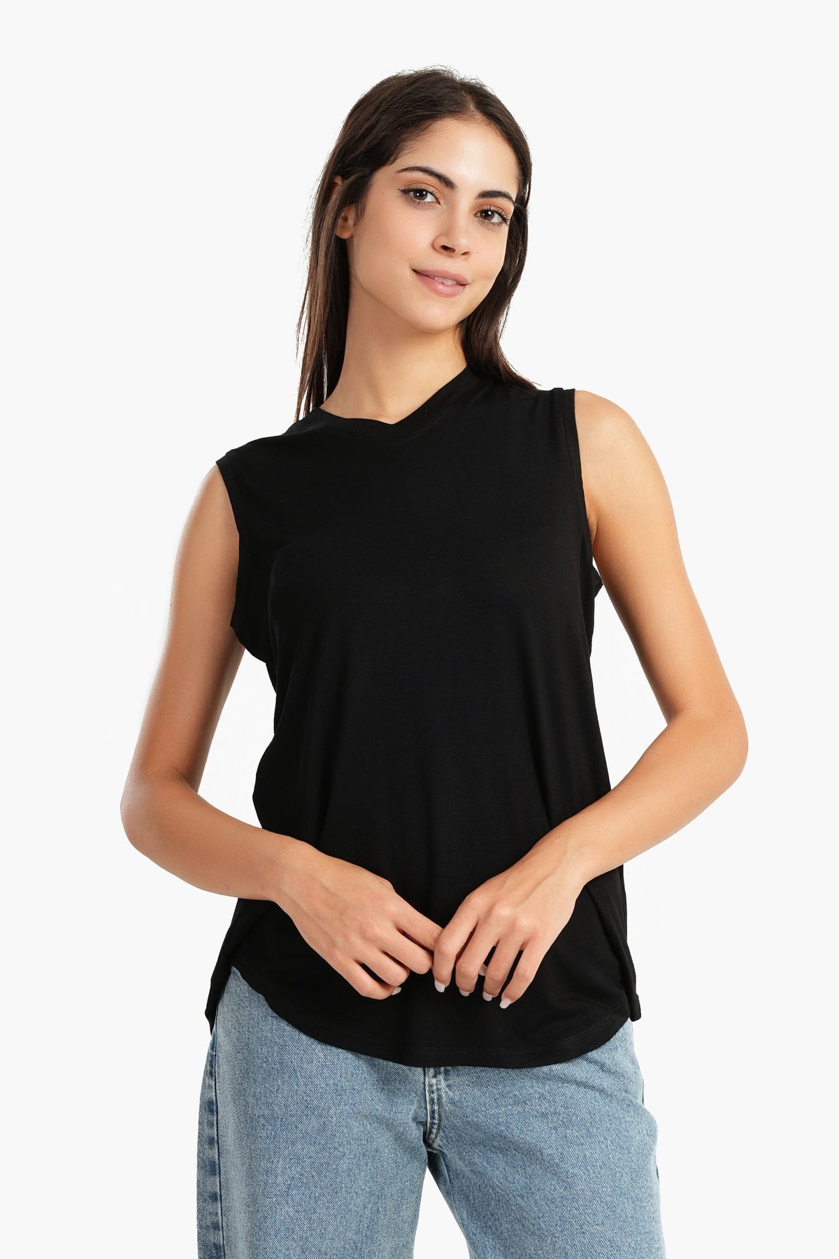 V-Neck Viscose Top