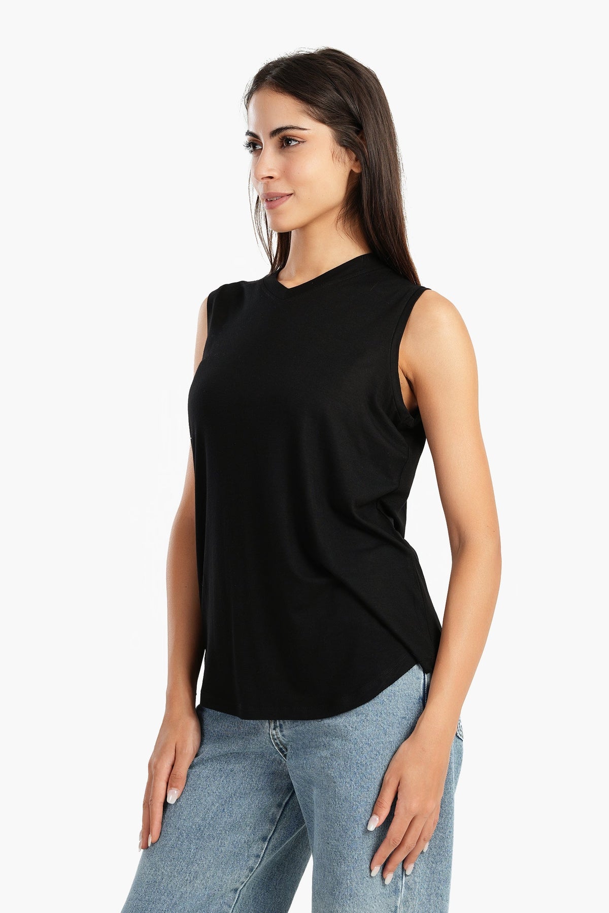 V-Neck Viscose Top