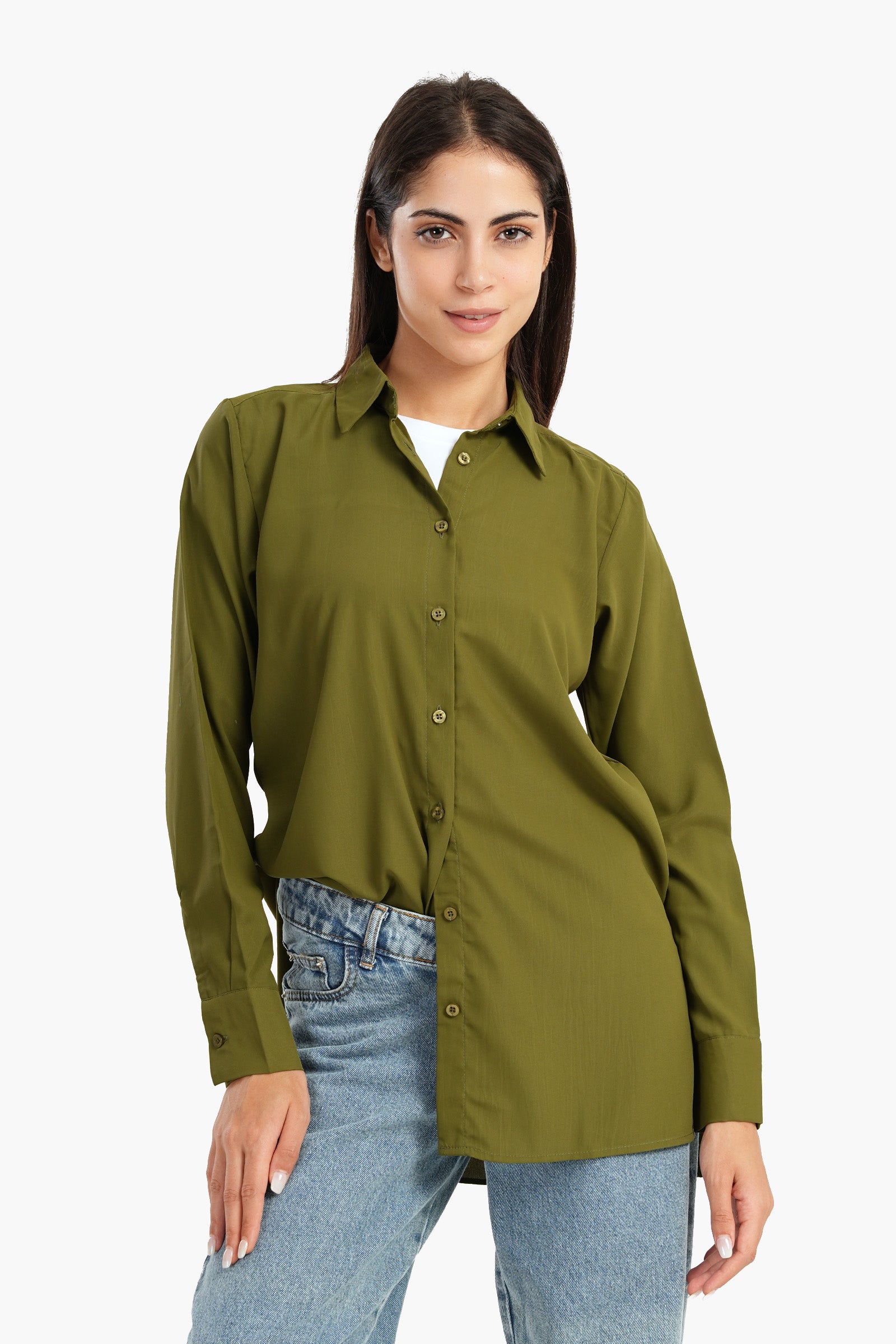 Hip Length Relaxed Fit Shirt