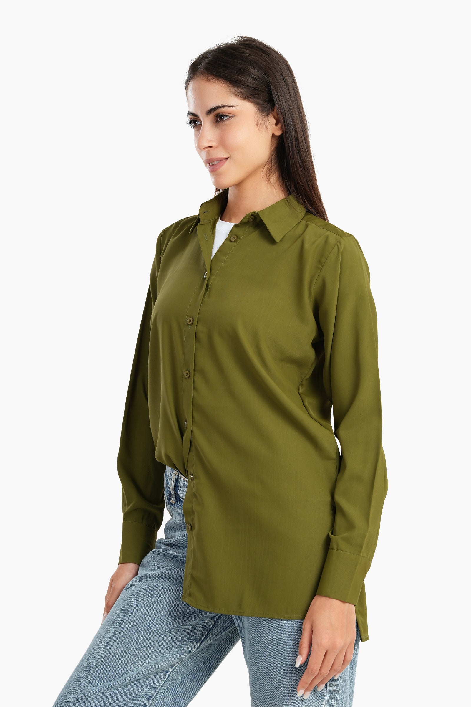 Hip Length Relaxed Fit Shirt