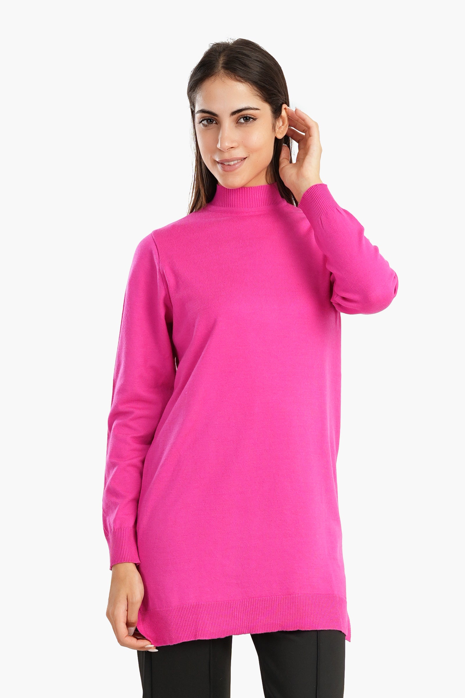 Pullover with High Neck