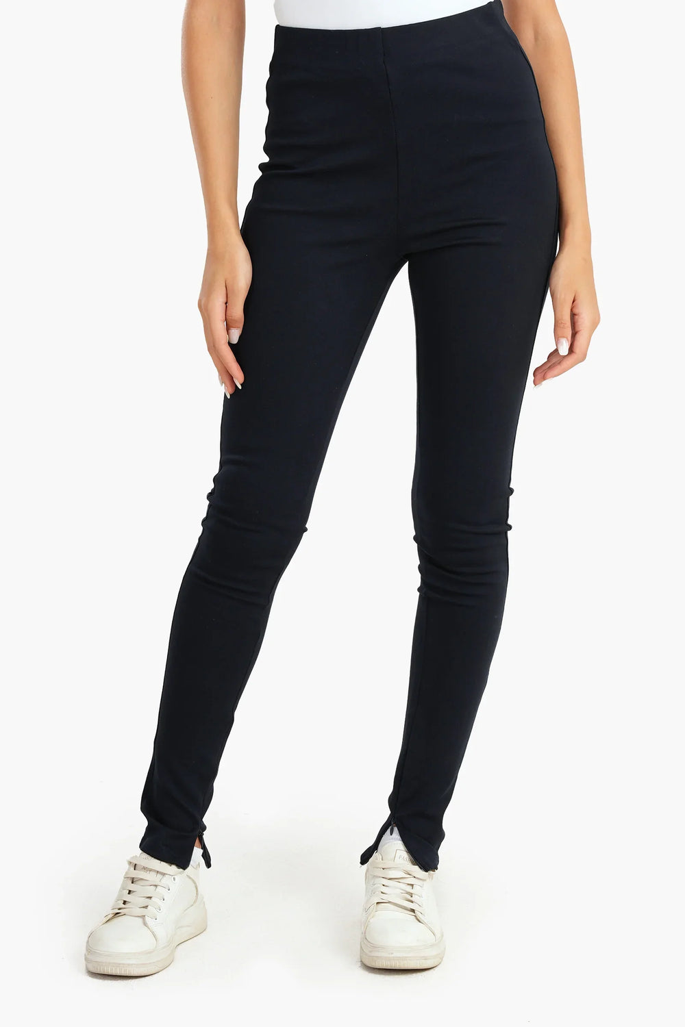 Leggings with Zipper Slits