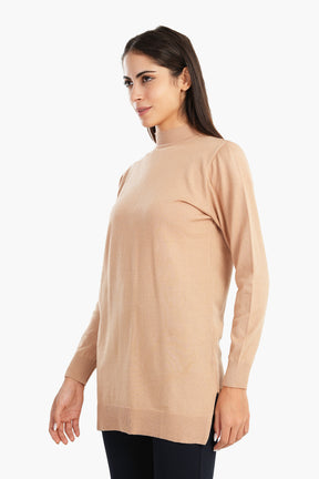 Pullover with High Neck