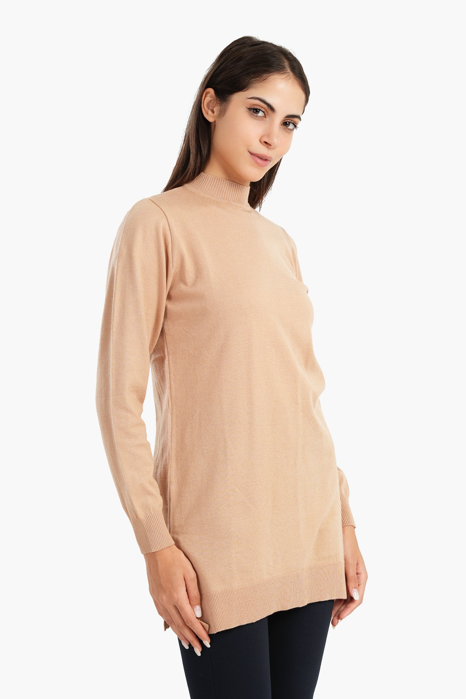 Pullover with High Neck