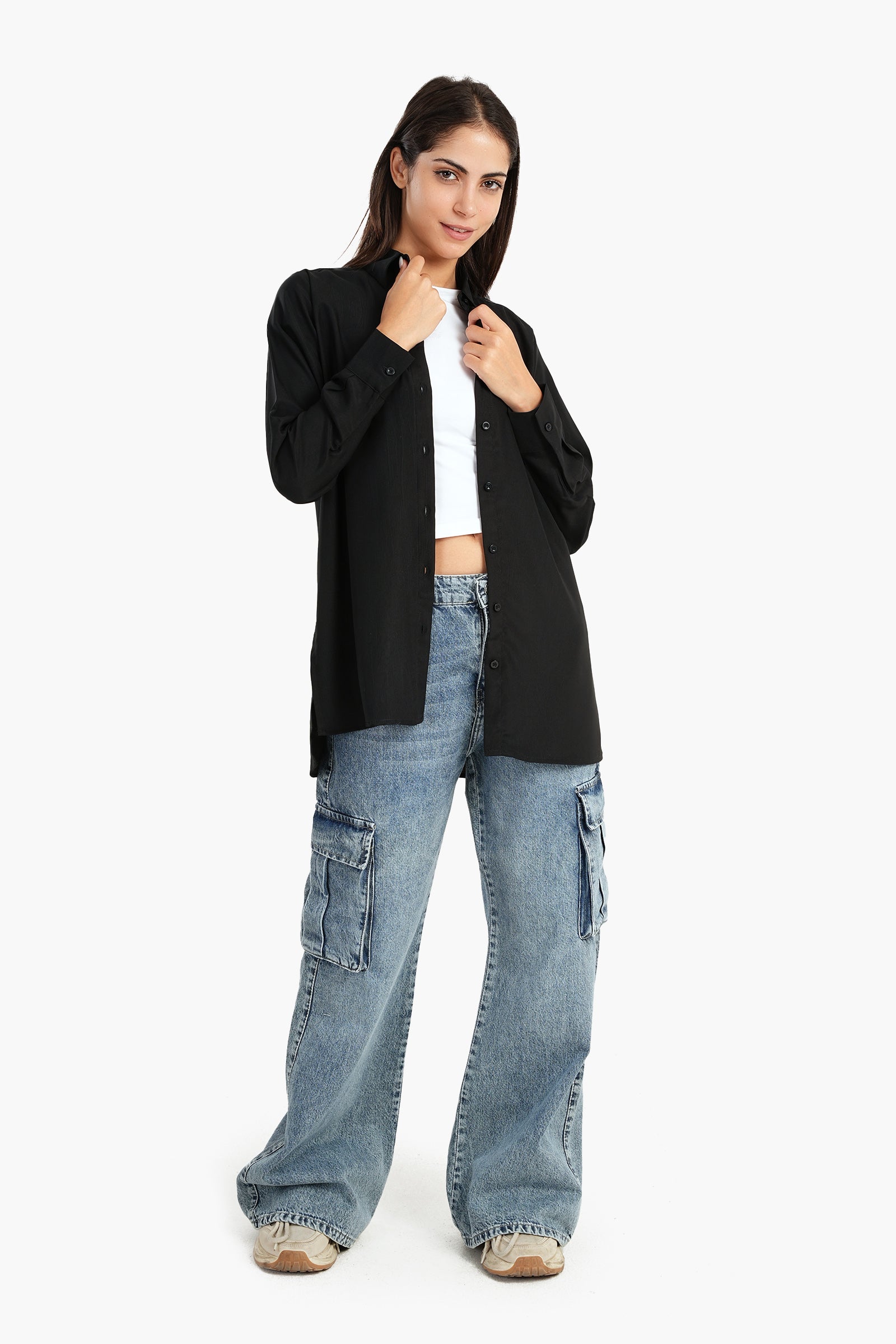 Hip Length Relaxed Fit Shirt