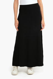 Black A-Line Maxi Skirt