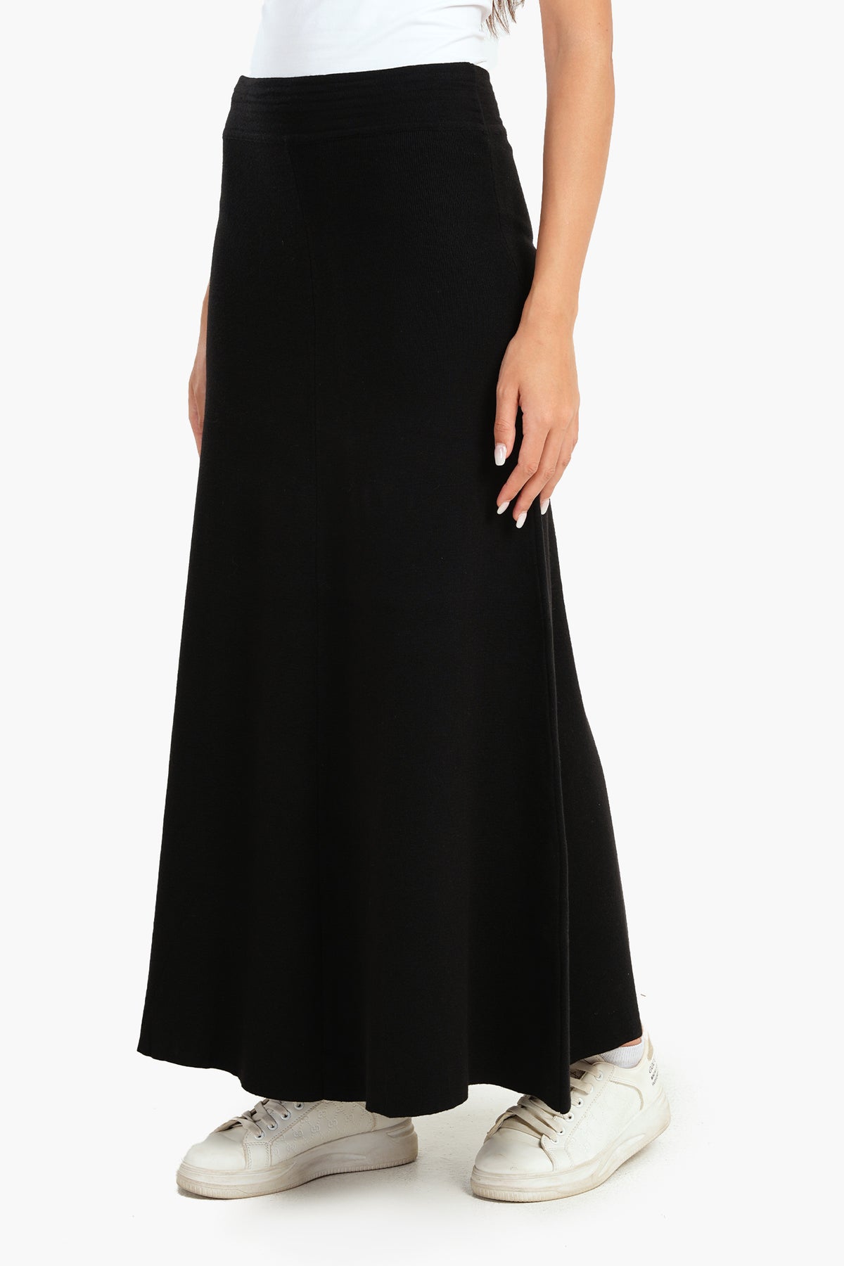 Black A-Line Maxi Skirt