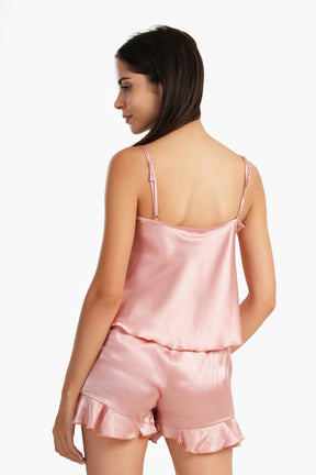 Satin Round Neck Pyjama Set