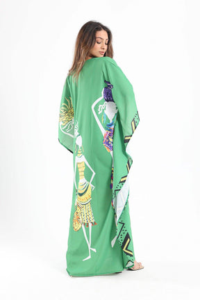 African Print Poncho Dress - Carina - كارينا