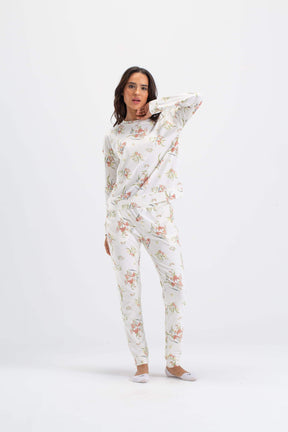 All Over Floral Print Pyjama Set - Carina - كارينا