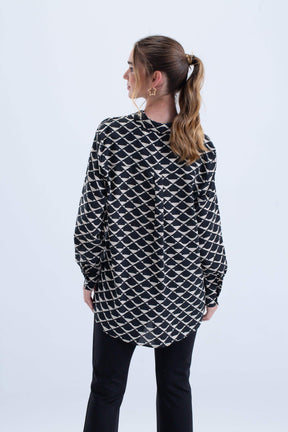 Black & White Classic Shirt - Carina - كارينا