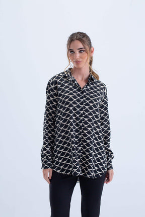 Black & White Classic Shirt - Carina - كارينا