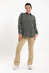 Black & White Classic Shirt - Carina - كارينا