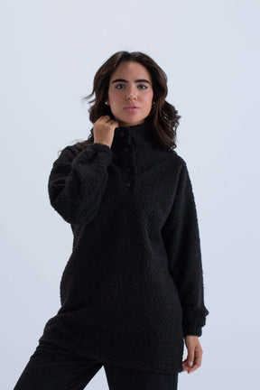 Black Fleece Lounge Sweatshirt - Carina - كارينا